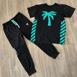 BLVD Supply shirt and matching joggers set men’s sz M